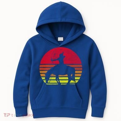 Retro Native American Horse Gift Kids Hoodie
