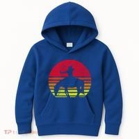Retro Native American Horse Gift Kids Hoodie thumb 0