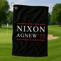 RICHARD NIXON AGNEW funny president Golf Towel thumb 1