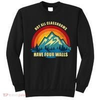 Retro Not All Classrooms Have Four Walls Homeschool Mom Dad Sweatshirt thumb 0