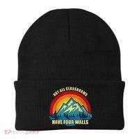 Retro Not All Classrooms Have Four Walls Homeschool Mom Dad Beanie thumb 0