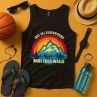 Retro Not All Classrooms Have Four Walls Homeschool Mom Dad Tank Top thumb 4