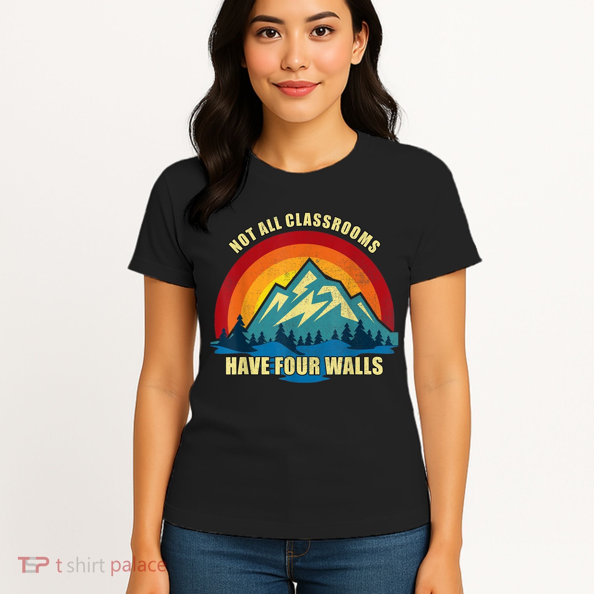 Retro Not All Classrooms Have Four Walls Homeschool Mom Dad Women's T-Shirt