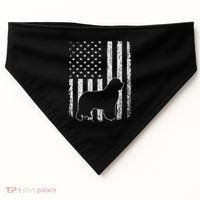 Retro Newfoundland American Flag Dog Dad Dog Mom USA-Made Doggie Bandana thumb 0