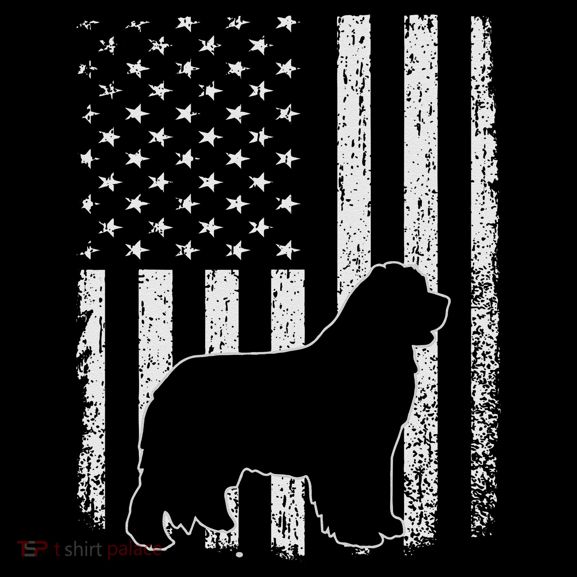 Retro Newfoundland American Flag Dog Dad Dog Mom Coffee Mug
