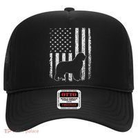 Retro Newfoundland American Flag Dog Dad Dog Mom Hat thumb 0