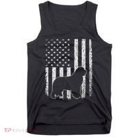 Retro Newfoundland American Flag Dog Dad Dog Mom Tank Top thumb 0