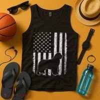 Retro Newfoundland American Flag Dog Dad Dog Mom Tank Top thumb 4
