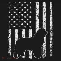 Retro Newfoundland American Flag Dog Dad Dog Mom Tank Top thumb 6