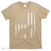 Retro Newfoundland American Flag Dog Dad Dog Mom T-Shirt thumb 0