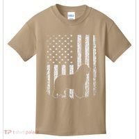 Retro Newfoundland American Flag Dog Dad Dog Mom Kids T-Shirt thumb 0