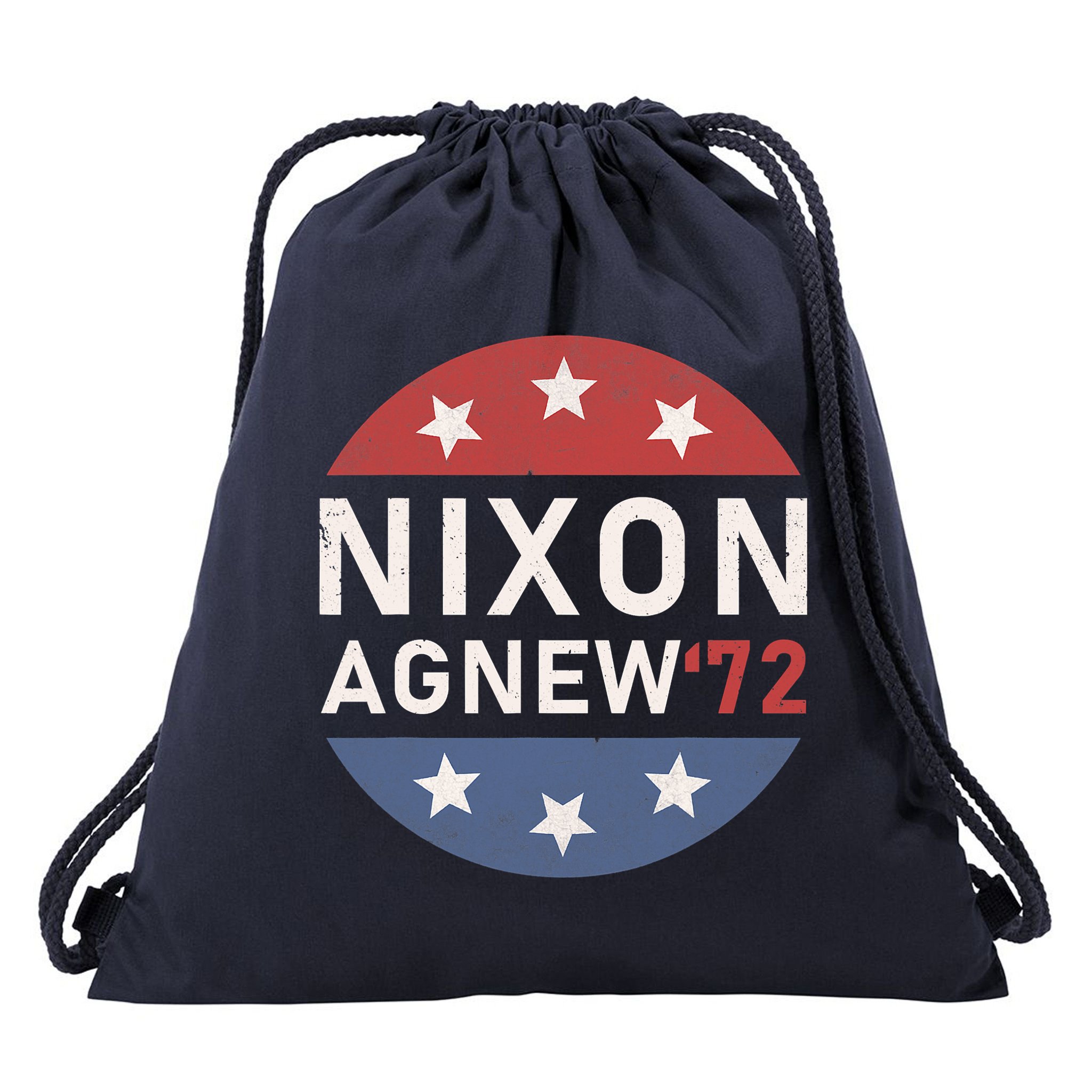 RICHARD NIXON AGNEW NIXON 1972 ELECTION CAMPAIGN Drawstring Bag