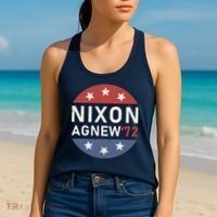 RICHARD NIXON AGNEW NIXON 1972 ELECTION CAMPAIGN Women's Tank Top thumb 2