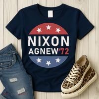RICHARD NIXON AGNEW NIXON 1972 ELECTION CAMPAIGN Women's T-Shirt thumb 3