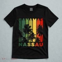 Retro Nassau Bahamas Beach Fan Palm Tree Cool Souvenir T-Shirt thumb 5