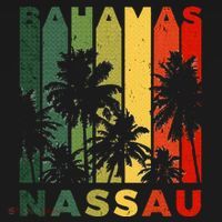 Retro Nassau Bahamas Beach Fan Palm Tree Cool Souvenir Women's Hoodie thumb 2