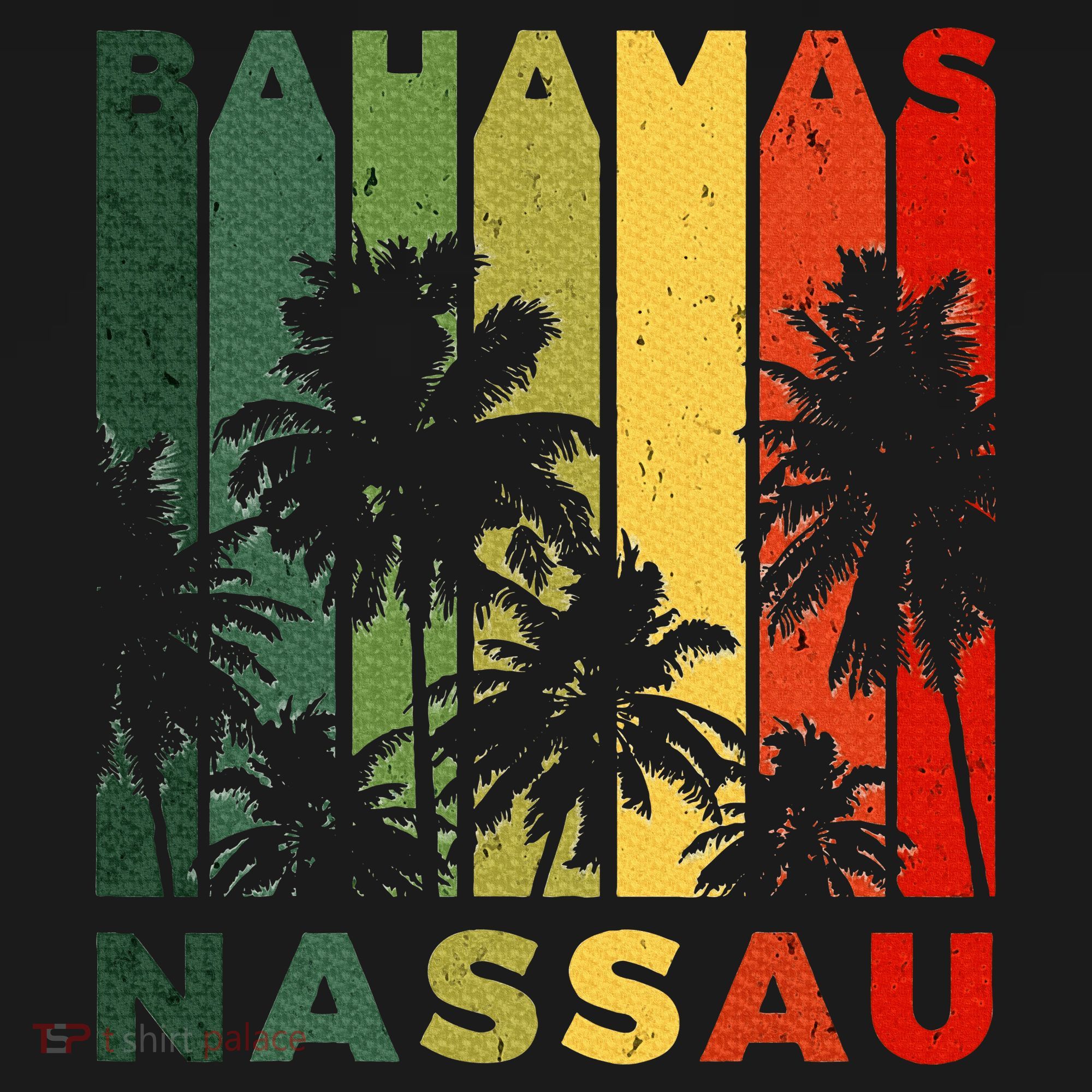 Retro Nassau Bahamas Beach Fan Palm Tree Cool Souvenir Women's Hoodie
