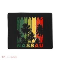 Retro Nassau Bahamas Beach Fan Palm Tree Cool Souvenir Mousepad thumb 0