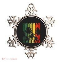 Retro Nassau Bahamas Beach Fan Palm Tree Cool Souvenir Ornament thumb 0
