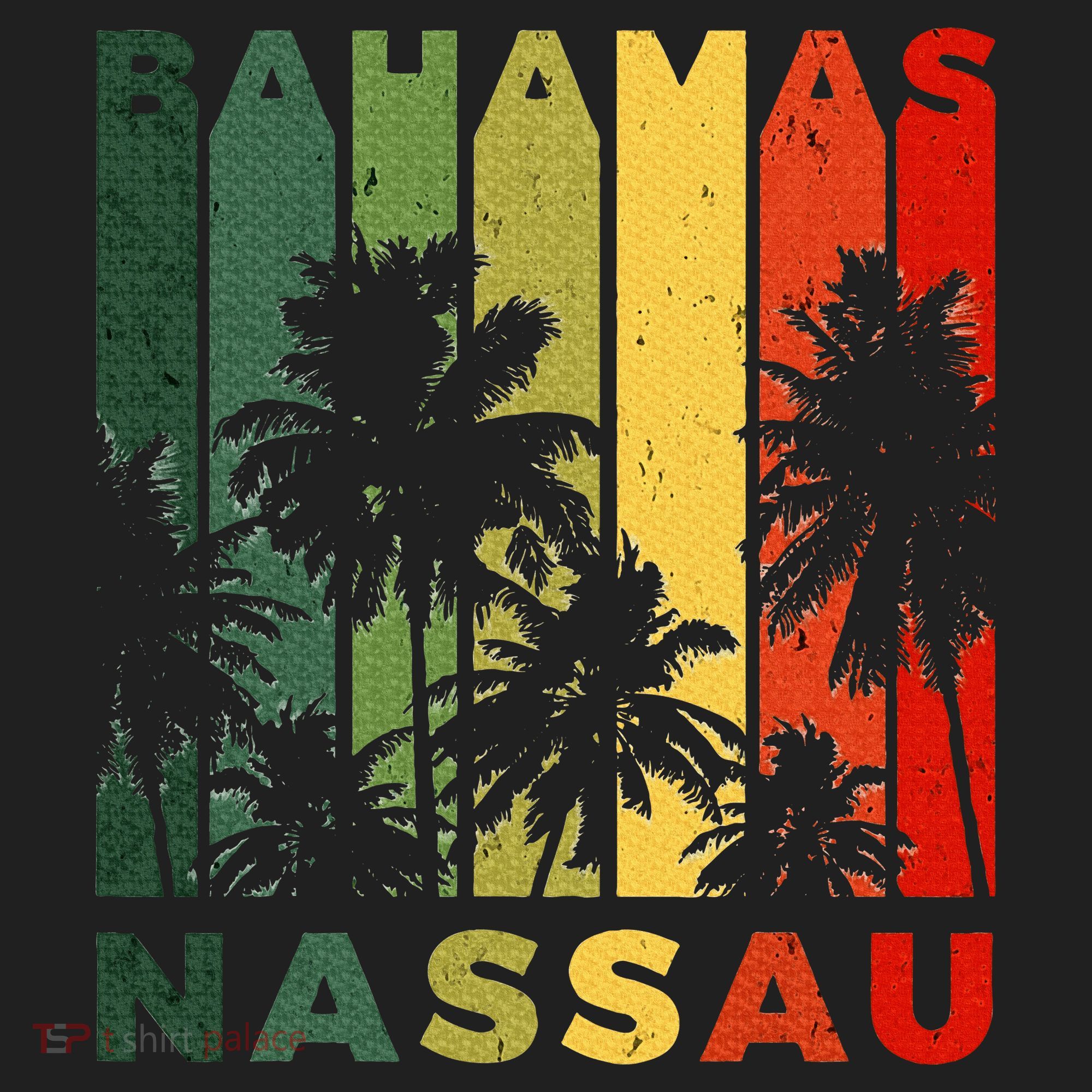 Retro Nassau Bahamas Beach Fan Palm Tree Cool Souvenir Hat