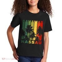Retro Nassau Bahamas Beach Fan Palm Tree Cool Souvenir Kids T-Shirt thumb 2
