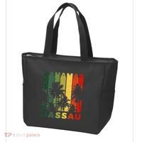Retro Nassau Bahamas Beach Fan Palm Tree Cool Souvenir Tote Bag thumb 3