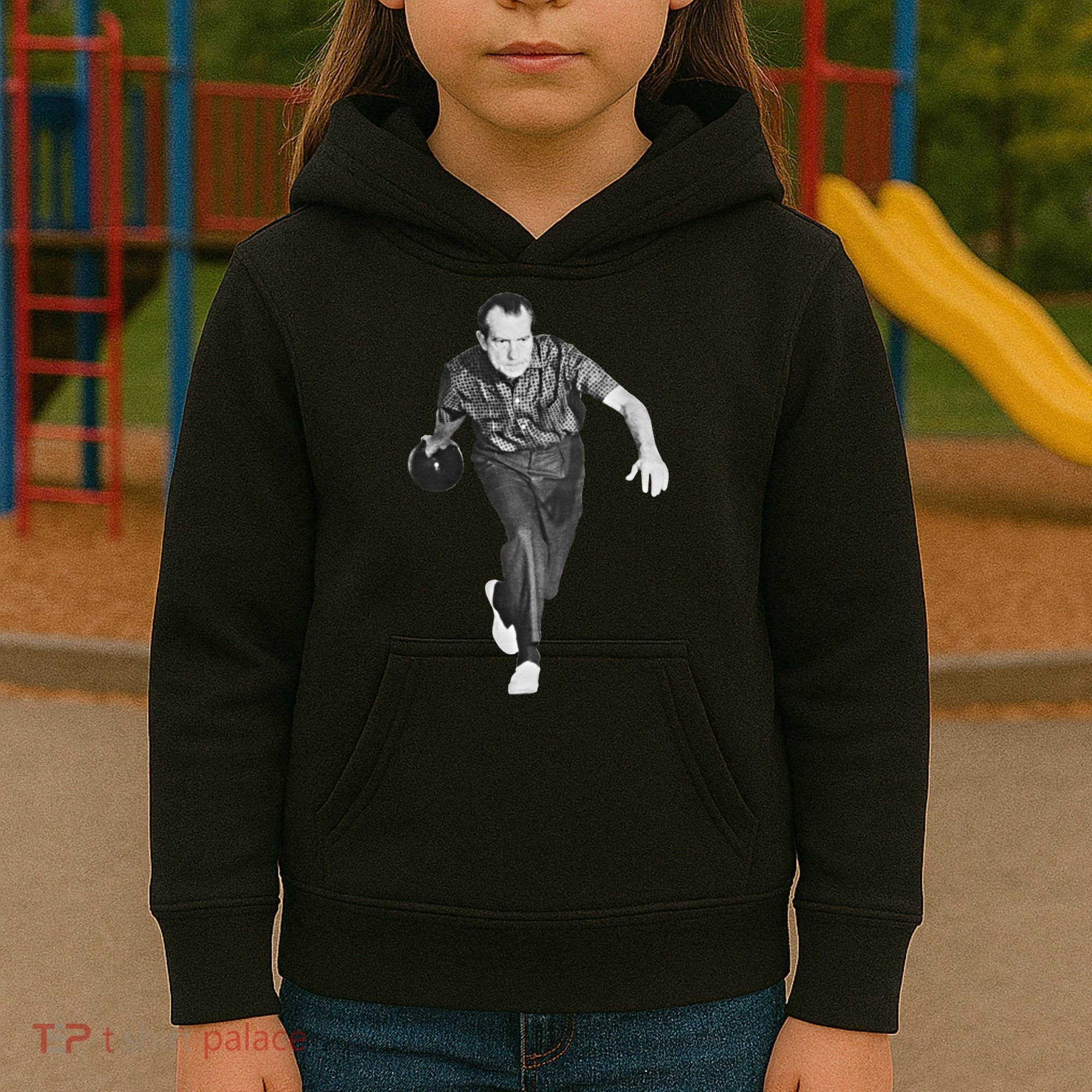 Richard Nixon Bowling Great Gift Kids Hoodie