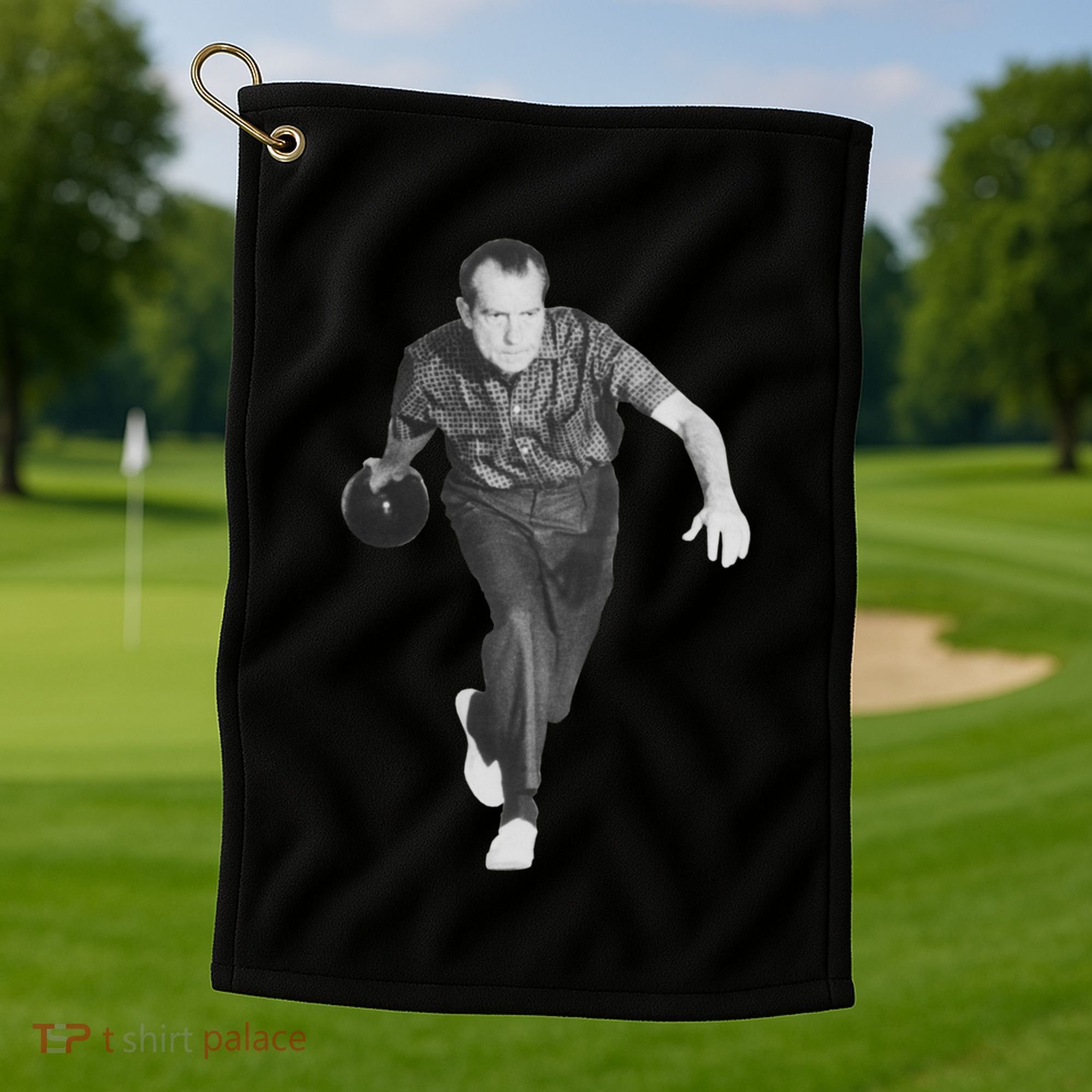 Richard Nixon Bowling Gift Golf Towel