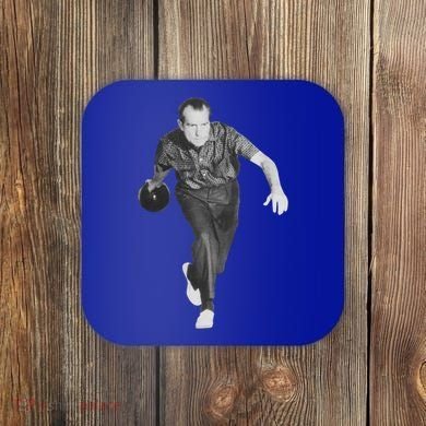 Richard Nixon Bowling Gift Coaster