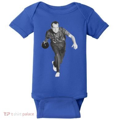 Richard Nixon Bowling Gift Baby Bodysuit