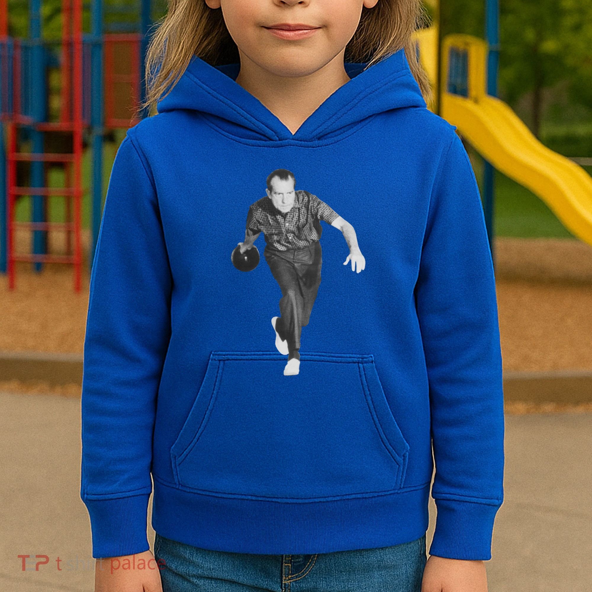 Richard Nixon Bowling Gift Kids Hoodie