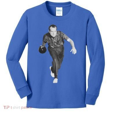 Richard Nixon Bowling Gift Kids Long Sleeve Shirt