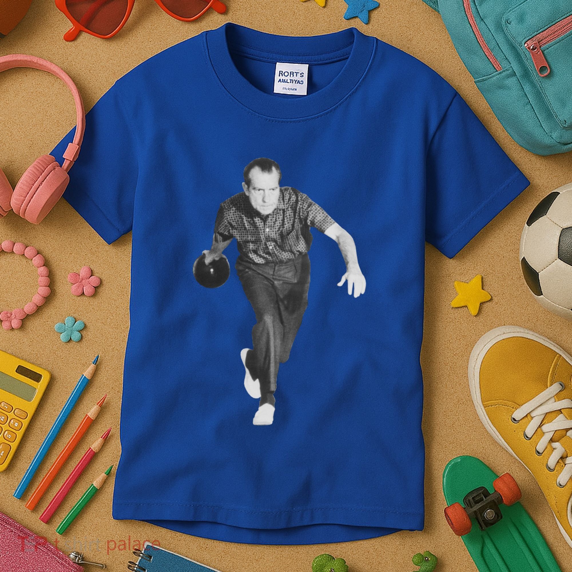Richard Nixon Bowling Gift Kids T-Shirt
