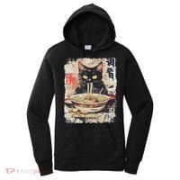 Ramen Noodles Cat Japan Kawaii Retro Cats Manga Anime Women's Hoodie thumb 0