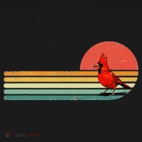 Retro Northern Cardinal Bird Animal Bird Lover Women's Hoodie thumb 2