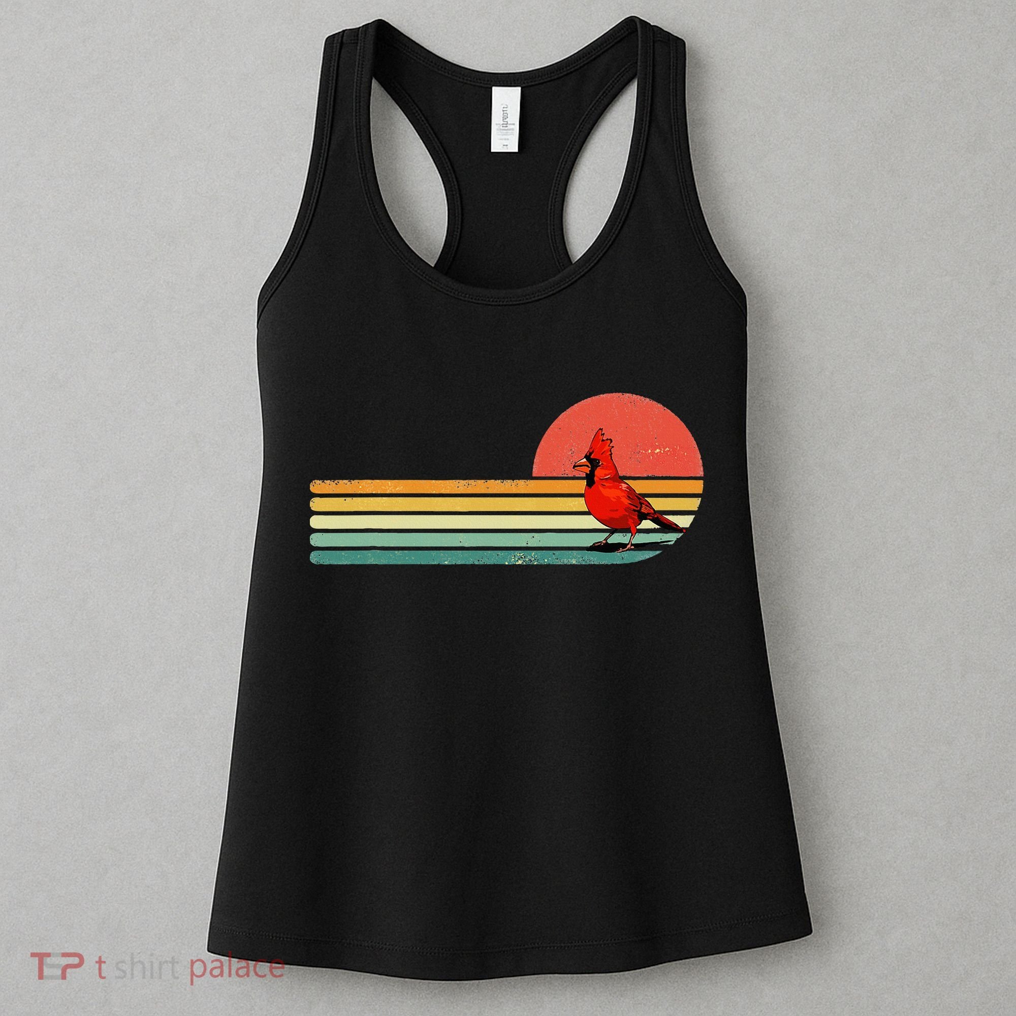 Retro Northern Cardinal Bird Animal Bird Lover Women's Tank Top