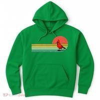 Retro Northern Cardinal Bird Animal Bird Lover Hoodie thumb 0