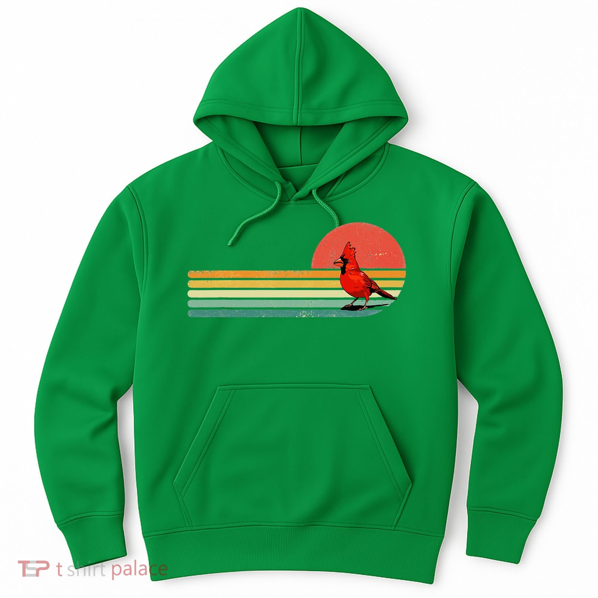Retro Northern Cardinal Bird Animal Bird Lover Hoodie