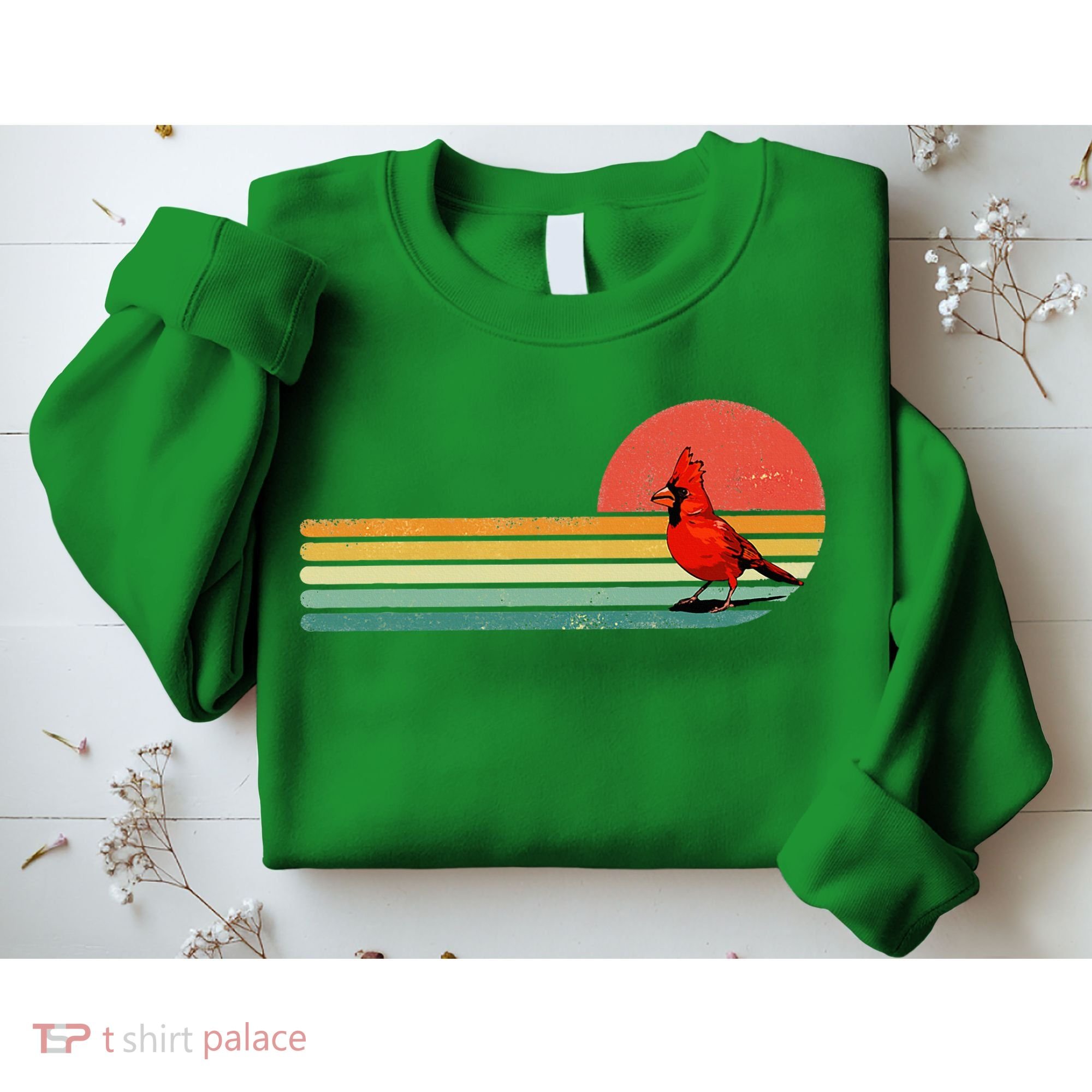 Retro Northern Cardinal Bird Animal Bird Lover Sweatshirt