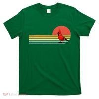 Retro Northern Cardinal Bird Animal Bird Lover T-Shirt thumb 0