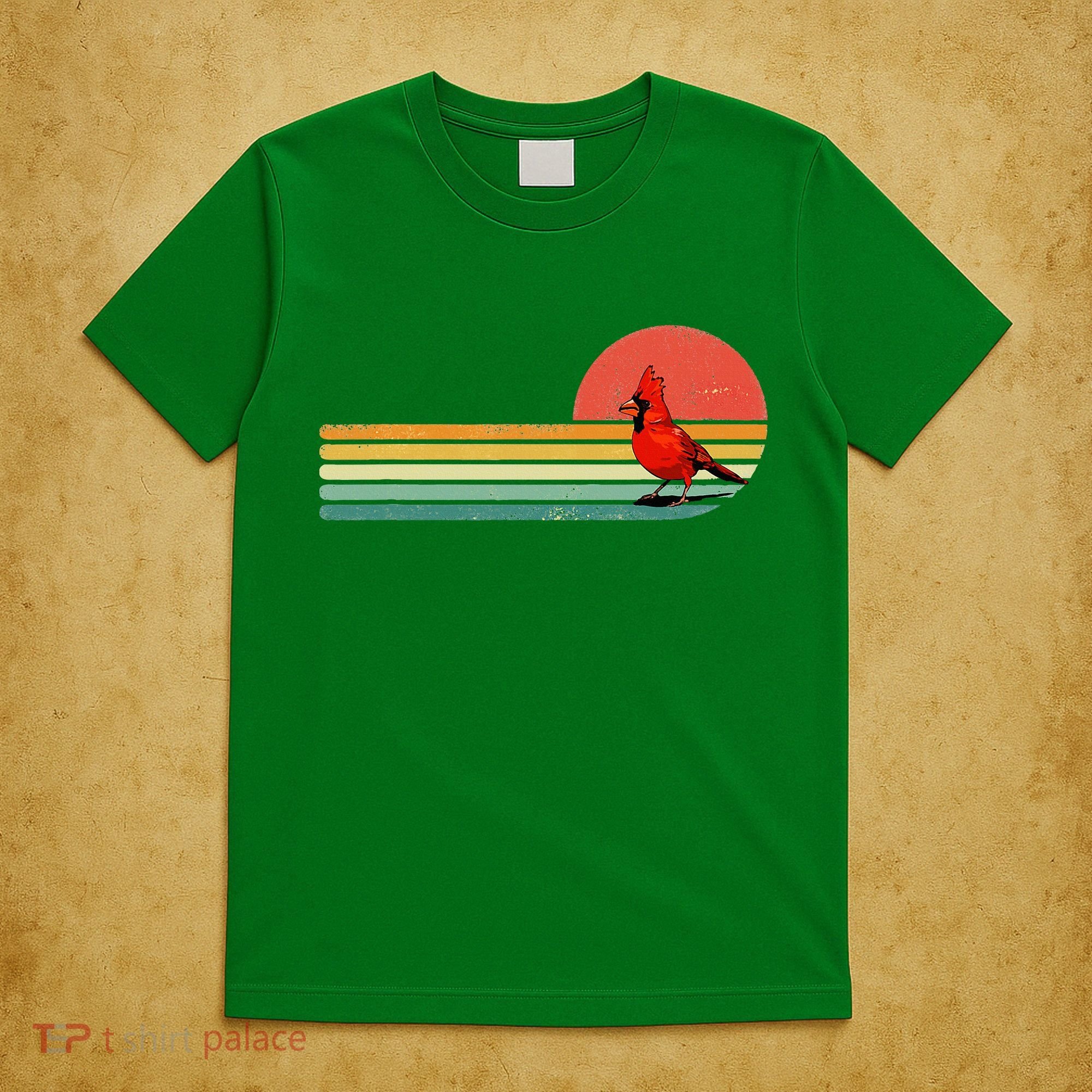 Retro Northern Cardinal Bird Animal Bird Lover T-Shirt