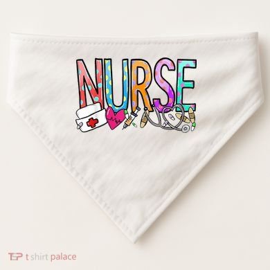 RN Nurse Colorful Gift USA-Made Doggie Bandana