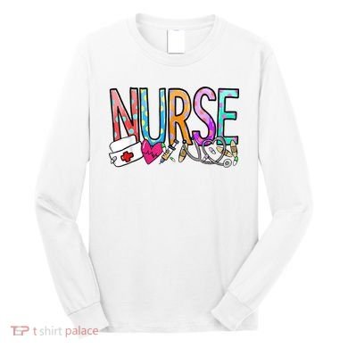 RN Nurse Colorful Gift Long Sleeve Shirt