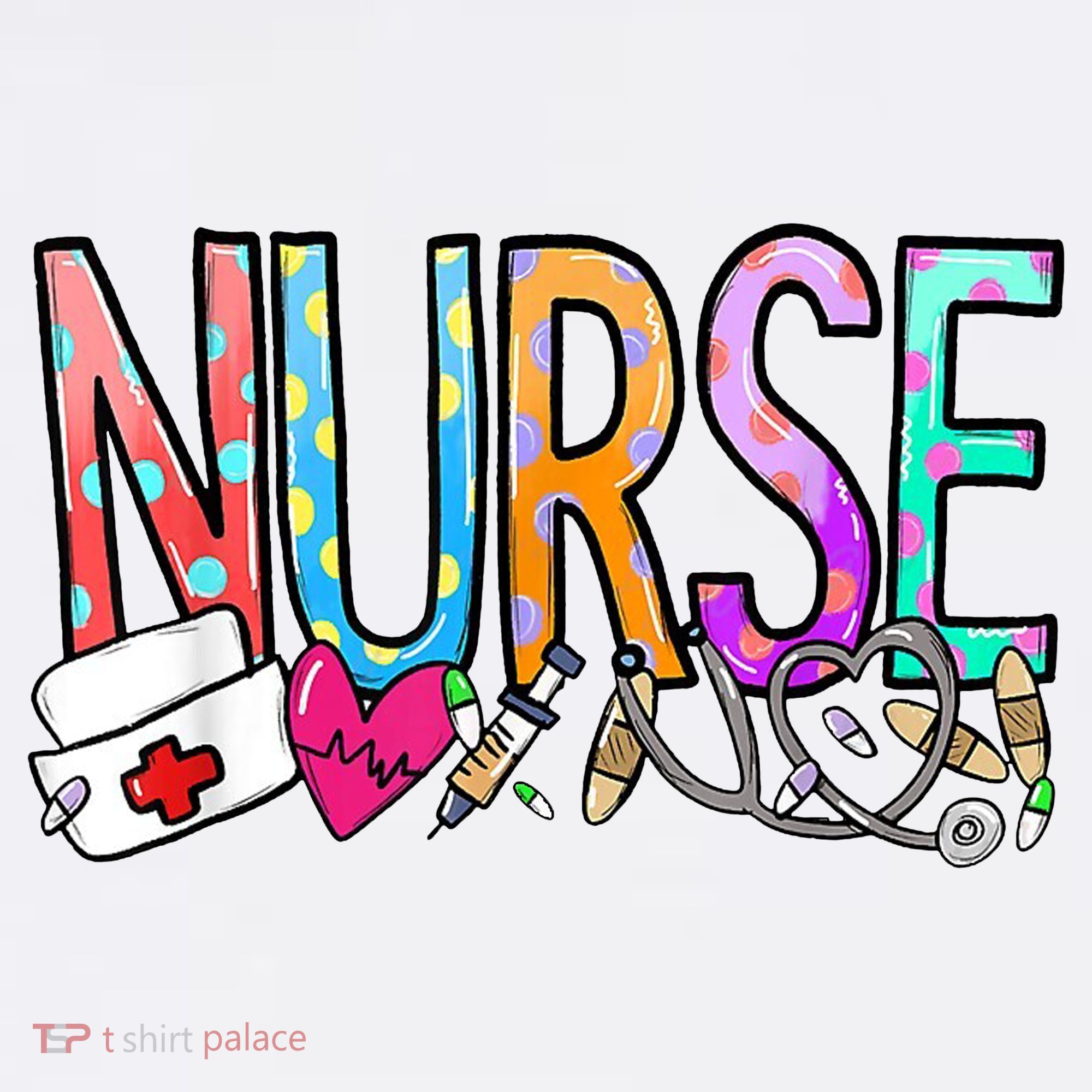 RN Nurse Colorful Gift T-Shirt