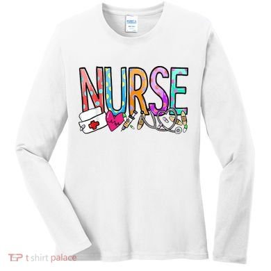 RN Nurse Colorful Gift Women's Long Sleeve Shirt