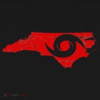 Red North Carolina Eye Of The Hurricane Long Sleeve Shirt thumb 2