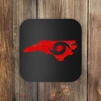 Red North Carolina Eye Of The Hurricane Coaster thumb 0