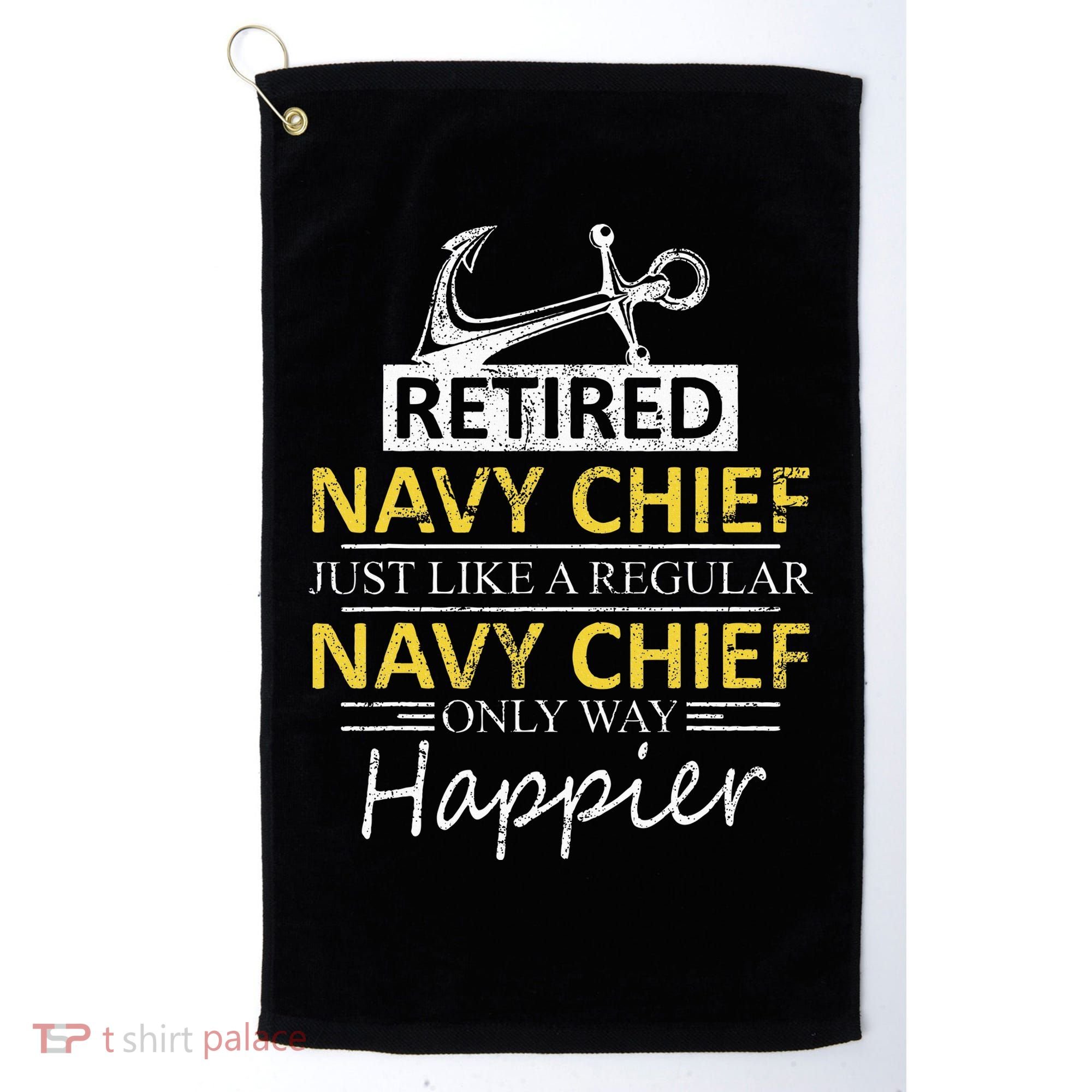 Retired Navy Chief Golf Towel