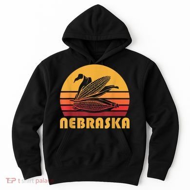Retro Nebraska Corn Vintage Maize Farming Hoodie