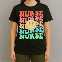 Retro Nurse Colorful Nurse Life Nurse's Day T-Shirt thumb 4